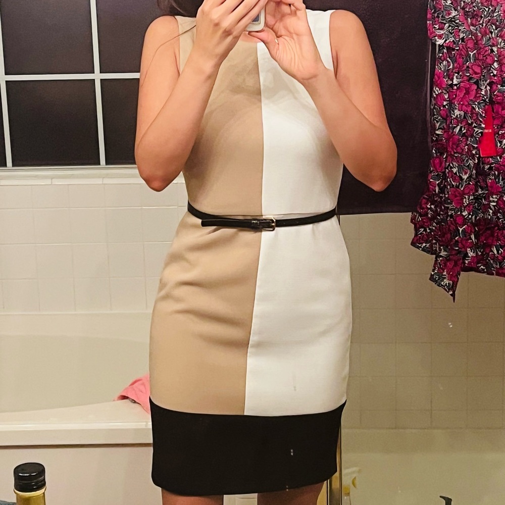 Classy Color Block Dress Size 2